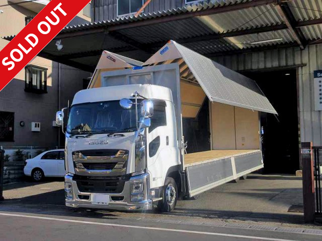 2017 Isuzu Giga, large aluminum wing, 4-axle low floor, chrome plated [Complies with 2016 exhaust gas regulations]