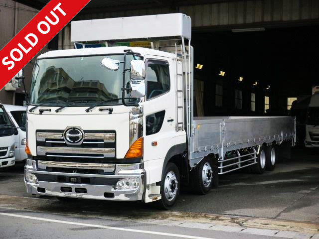 2004 Hino Profia Large flatbed aluminum block 5-way opening 4-axle low floor retarder All-wheel air suspension Chrome-plated cab