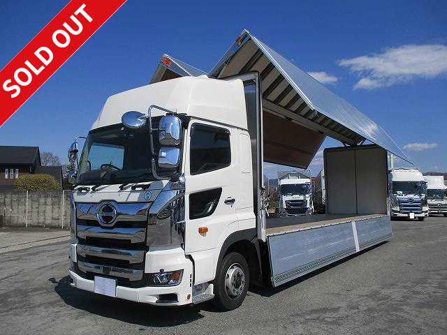 Lease-up: New 2017 model Hino Profia, 4-axle low-floor, large aluminum wing, high roof, rear air suspension, retarder, dealer maintenance inspection record book included