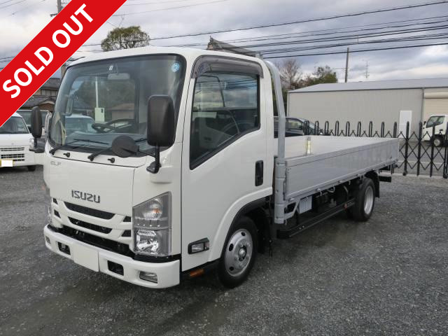 [Lease de Sugu Nori exclusive] 2019 model Isuzu Elf 2t flatbed aluminum block standard long full low floor ETC 