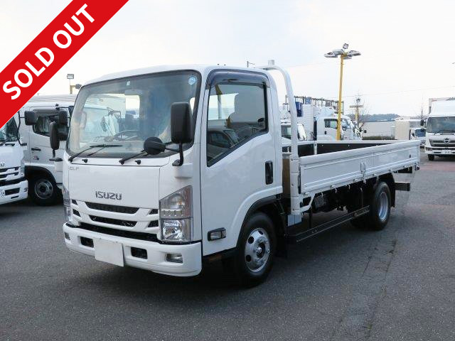 [Lease de Sugu Nori exclusive] 2018 model Isuzu Elf new model, wooden body, 4.6t wide long, low floor