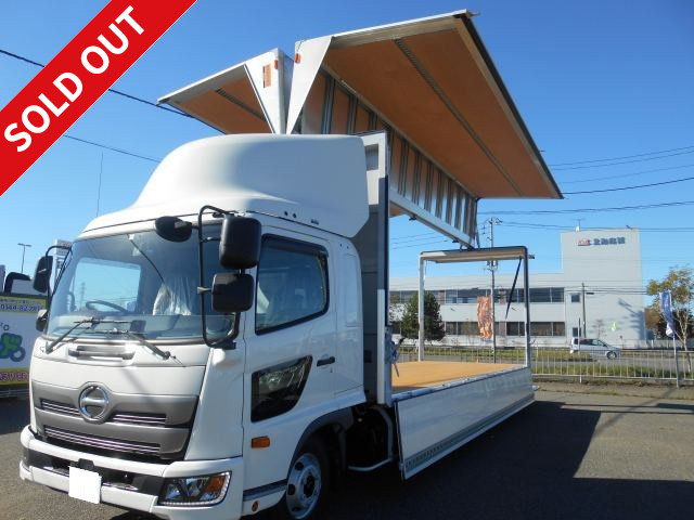 [New model] 2018 Hino Ranger, medium-sized aluminum wing, 7200 wide, with combination gate, 240 horsepower, rear wheel air suspension