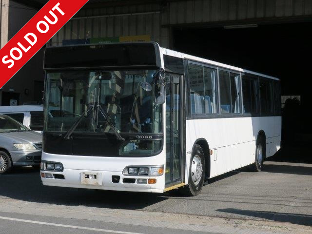 2005 Hino Blue Ribbon City large bus, shuttle specification, capacity 70 people, emission compliant, 11-row seating, all-wheel air suspension, with rear-view camera