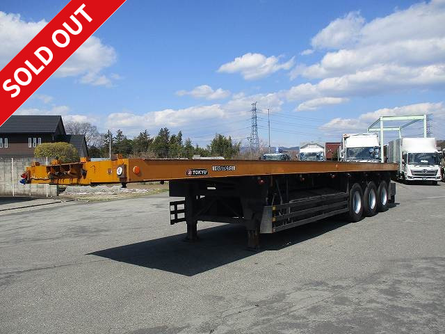 1996 Tokyu cutting board semi trailer, 3 axles, 12m, load capacity 25.9 tons, ABS, 11 pairs of internal hooks