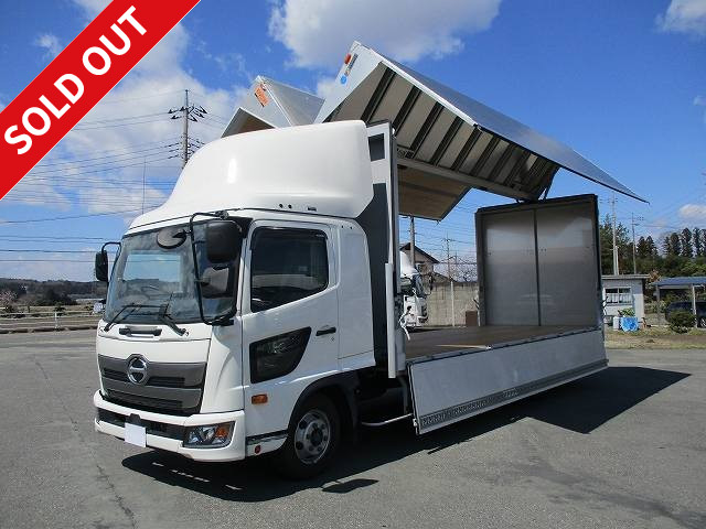 Lease up now! 2018 model Hino Ranger, medium-sized aluminum wing, 6200 wide, dealer inspection record book included