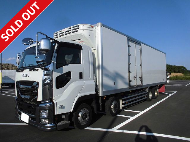 Now on lease! 2017 Isuzu Giga 4-axle low-floor large refrigerated van [Made by Mitsubishi Heavy Industries -30 degree setting] Load capacity 13t!! Rear air suspension and retarder Dealer inspection record book included