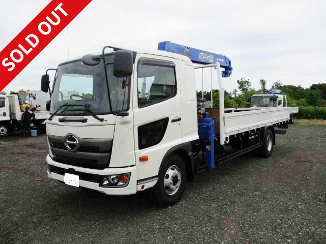 [Rental available] Reiwa 1 model Hino Ranger flatbed with medium-sized crane, Tadano 4-stage boom, standard 2.93t lifting, hook-in and radio control included