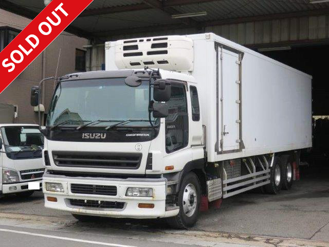 2004 model Isuzu Giga large refrigerated van, high floor, 2 rear axles, Topre-made -30 degrees, 4-row jolder, left side door, retarder, rear air suspension