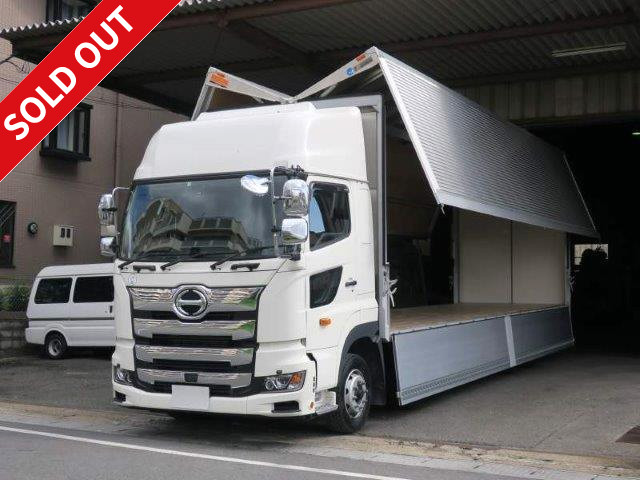 Now on lease! 2019 Hino Profia, 4-axle low-floor, large aluminum wing, high roof, rear air suspension, retarder included, dealer inspection record book included