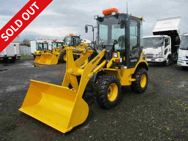 Reiwa 1 model Komatsu WA30 mini wheel loader with snow removal spike tires! 0.4m3 bucket