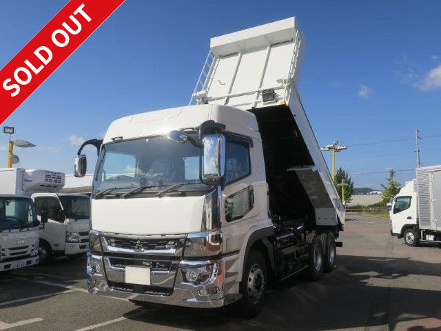 Reiwa 1 model Mitsubishi Fuso Super Great large dump truck, Shinmaywa 5300 body, high roof, with electric cobo lane