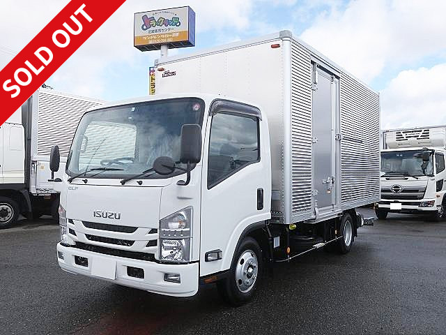 [Guaranteed for immediate rental only] Now available for rental! Reiwa 1 model Isuzu Elf 2t aluminum van wide long with storage PG and left side door 