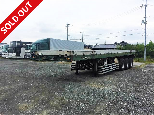 1997 model Yusouki 3-axle cutting board semi-trailer, single pull, maximum load 26.2t, ABS compatible 