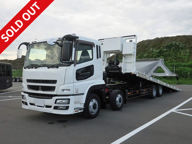 2007 Mitsubishi Fuso Super Great Large Self-Loader Fujita Slide Type 4-Axle Low Bed with Winch ★Inspection valid until R3.1★