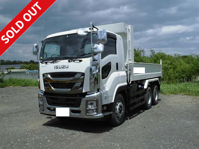 Reiwa 1 model Isuzu Giga large dump truck Shinmaywa 5100 body soil specification one-way opening 6x4 with electric cobo lane 