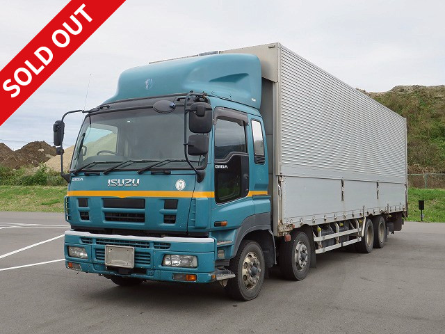 2007 Isuzu Giga, large aluminum wing, 4-axle low floor, rear air suspension, retarder, 4-stage lashing rail, 4-row jolder 