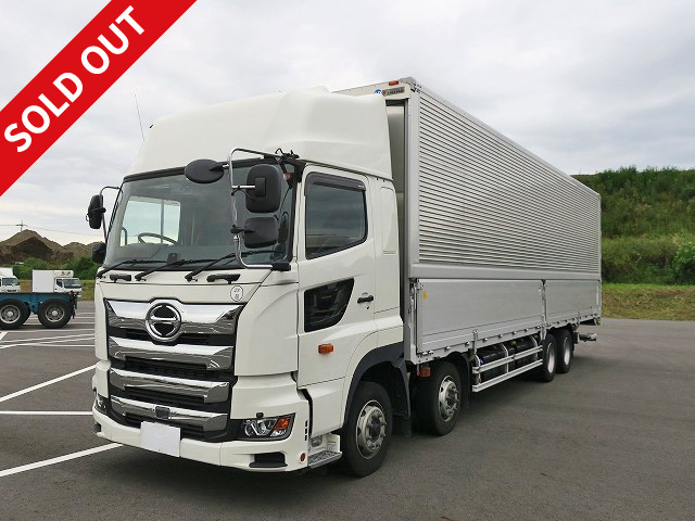 Now on lease! 2019 Hino Profia large aluminum wing, 4-axle low floor, with storage parker, high roof, 1 year structural modification inspection included ★ Dealer inspection record book included ★