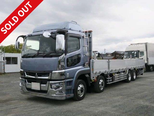 Reiwa 1 model Mitsubishi Fuso Super Great Large aluminum block flat body 5-way opening 4-axle low floor Rear wheel air suspension