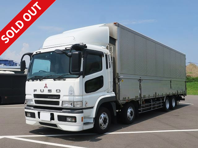 [Price reduced!] 2007 Mitsubishi Fuso Super Great, large aluminum wing, 4-axle low floor, rear air suspension, 3-stage lashing rail