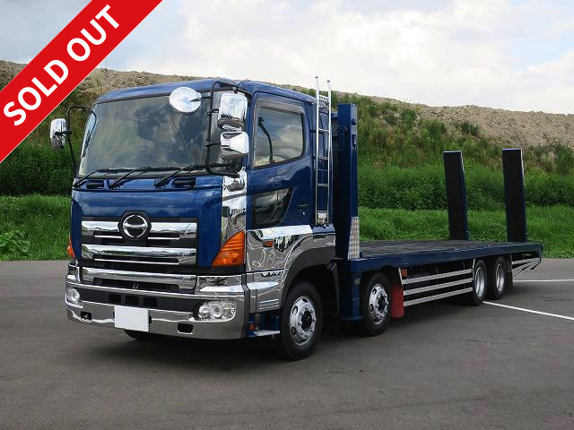 2005 Hino Profia large self-loader with Fujita body, high jack specification, winch, 4-axle low floor, running board, actual mileage of approximately 247,000 km!