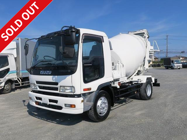 2006 model Isuzu Forward heavy-duty concrete mixer truck, Shinmaywa-made, drum capacity 6.3m3 ★Vehicle inspection valid until August 2011★