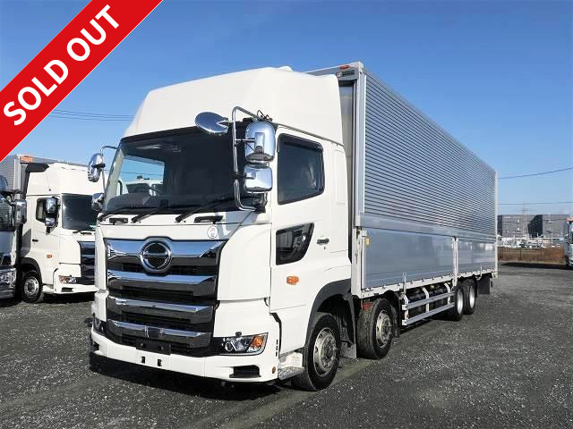 Now leased! 2019 Hino Profia 4-axle low floor, large aluminum wing, high roof, rear air suspension, retarder included ★Dealer inspection record book included★