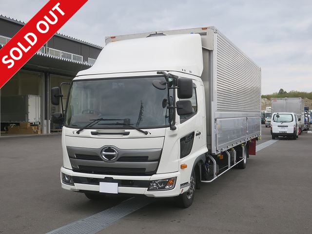 Lease-up! 2018 model Hino Ranger, medium-sized aluminum wing, 7200 wide, 240PS, rear air suspension ★Dealer inspection record book/MOT valid until September 2021★