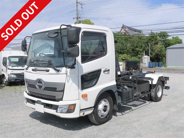 2019 model Hino Ranger Medium-sized arm roll Shinmaywa made Bedless Remote control and ETC included ★Dealer inspection record book included/Vehicle inspection valid until February 2022★