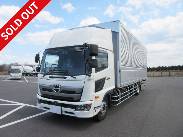 Reiwa 3rd year model, new Hino Ranger, increased tonnage, aluminum wing, 7200 wide, high roof, with retractable pick-up, 240 horsepower, rear wheel air suspension