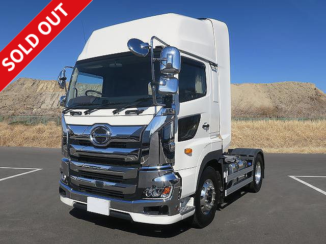 Lease-up! Reiwa 3 model Hino Profia tractor head, 5th wheel load 11.5t, retarder, high roof, differential lock *Dealer inspection record book/vehicle inspection valid until February 2022*