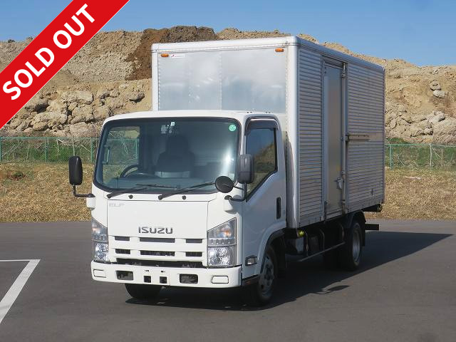 2012 Isuzu Elf 2t Aluminum Van Standard Long Left Side Door with Back Eye Camera [Semi-medium license required *Semi-medium license or above]