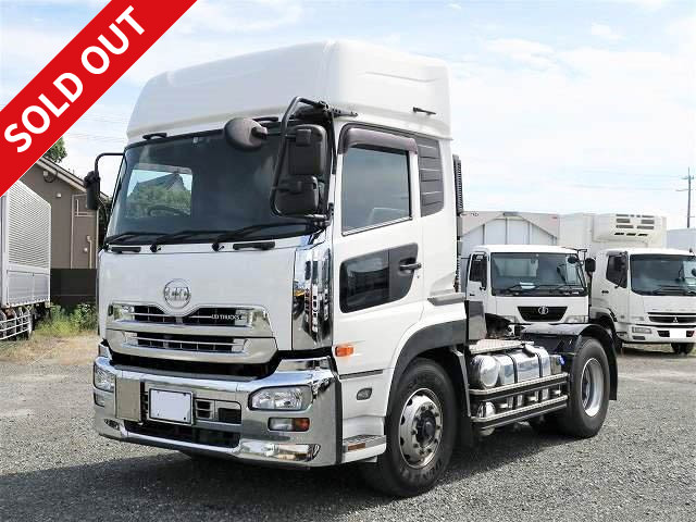 [Price reduced!] 2013 UD Trucks Quon Tractor Head, 5th wheel load 9.5t, rear air suspension, high roof *Actual mileage on the meter: approx. 552,000km!