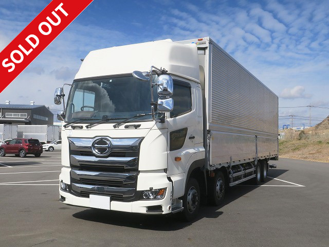 Reiwa 1 model Hino new Profia 4-axle low floor Large aluminum wing Retractable PG High roof Rear air suspension With retarder Dealer inspection record book / Vehicle inspection valid until March 2022