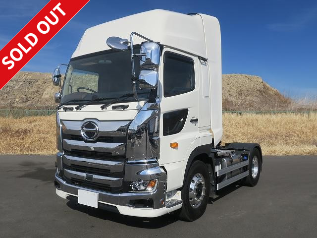 Lease-up! Reiwa 3 model Hino Profia tractor head, 5th wheel load 11.5t, retarder, high roof, differential lock *Dealer inspection record book/Vehicle inspection valid until February 2022*