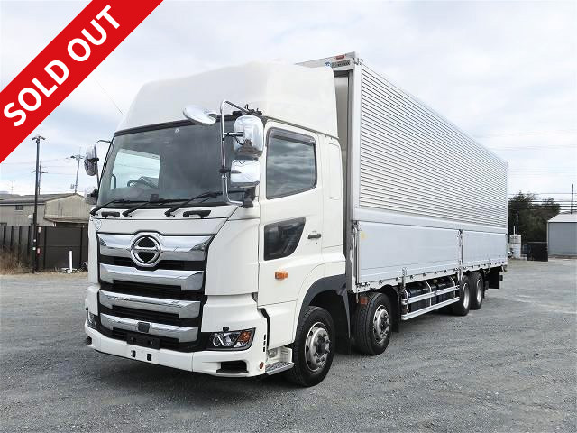 Now on lease! Reiwa 1 model Hino Profia 4-axle low floor, large aluminum wing, high roof, rear air suspension, retarder included ★Dealer inspection record book included/Vehicle inspection valid until July 2021★