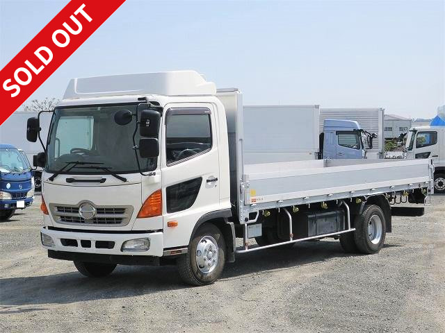 2014 Hino Ranger Medium-sized flatbed aluminum block Standard width 3-way opening ★Approximately 325,000km on meter/MOT valid until November 2021★