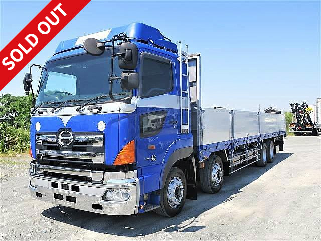 2010 Hino Profia Large flatbed body Aluminum block 7-way opening 4-axle low floor Internal hook With retarder ETC(2.0)