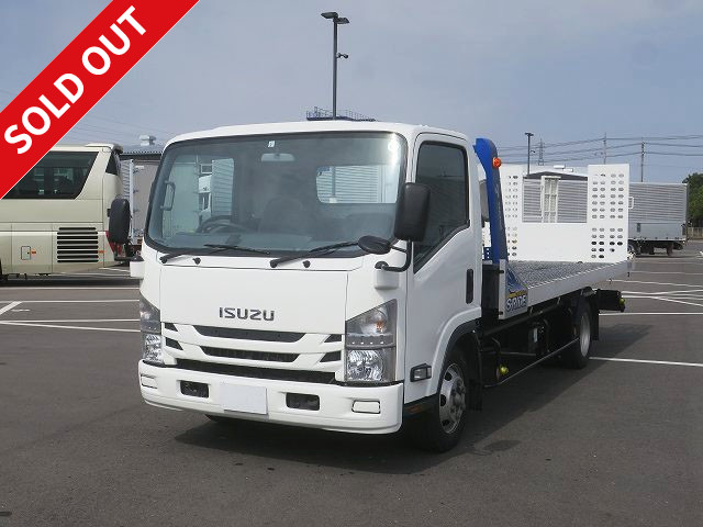 2015 Isuzu Elf Small Safety Loader, Loading Capacity 2.95t, Fully Low Bed, Wide and Long, Tadano Winch, Radio Controlled ★Inspection valid until March 2022★ [Semi-medium license compatible *Excluding 5t limited]