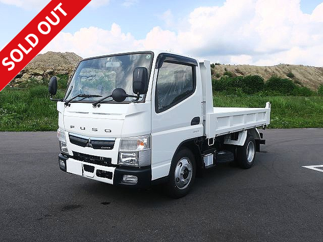 Reiwa 3 model Mitsubishi Fuso Canter 2t dump truck, ShinMaywa Industry, 3-way opening, 4-number plate, all low floor [Semi-medium-sized (5t limited) license *Old regular license OK]