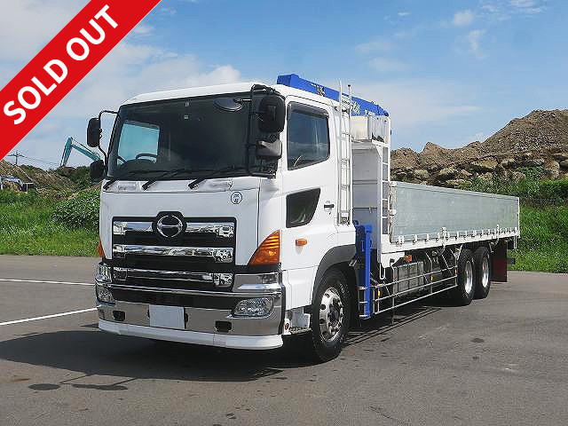 2012 Hino Profia Flatbed with large crane, aluminum block, 3-way opening, Tadano 4-stage boom, 2.93t lifting, 2 differentials, radio-controlled, aluminum wheels *Inspection valid until February 2022*