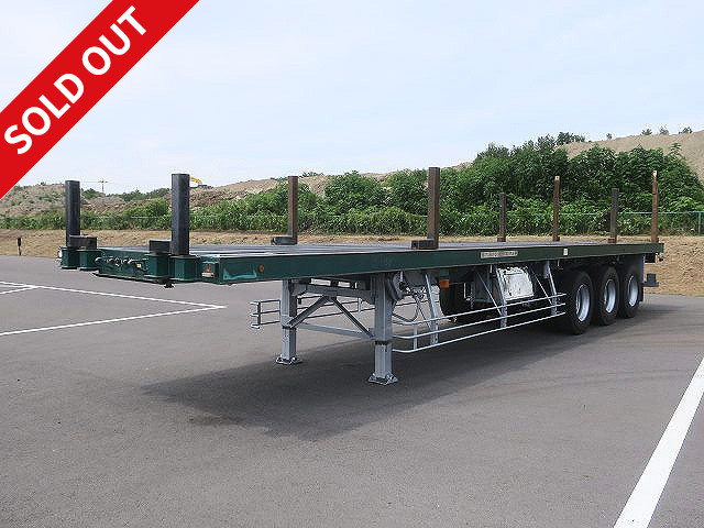 2010 Tokyu 3-axle cutting board semi-trailer with a load capacity of 29.2t, stanchions included, 12m body, single pull OK!