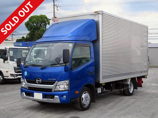 2013 Hino Dutro 2t Aluminum Van Wide Long Low Floor Shift AT With Back Eye Camera Air Deflection Plate ★Made in Japan until September 2011★ [Semi-medium license compatible *Excluding 5t limited]