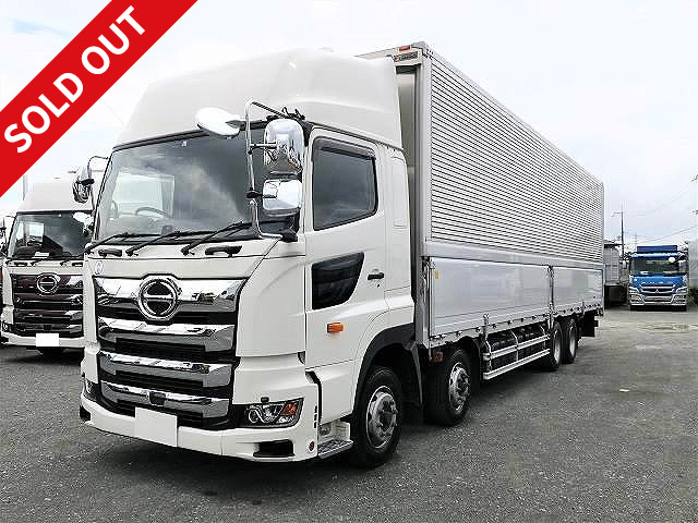 Lease-up! Reiwa 3 model Hino Profia, large aluminum wing, 4-axle low floor, high roof, rear air suspension, retarder included ★ Dealer inspection record book / Vehicle inspection valid until January 2022 ★ 