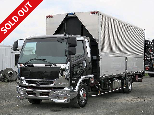 2008 Mitsubishi Fuso Fighter, medium-sized aluminum wing, 6200 semi-wide, interior width 221cm, with combination gate, custom specification, with bed, 240 horsepower, rear air suspension, aluminum wheels