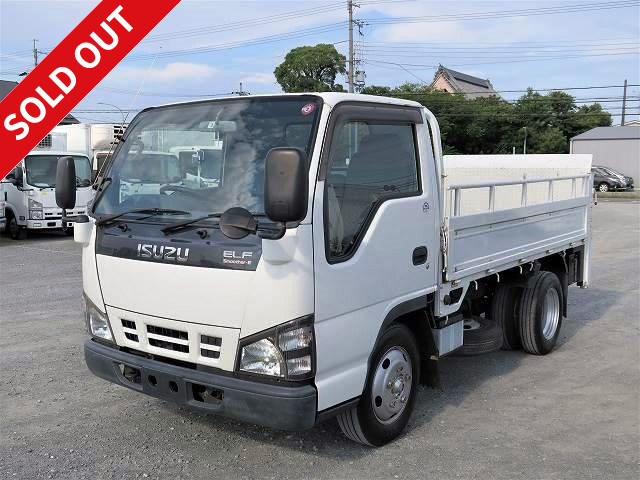 2006 Isuzu Elf 2t flatbed body, standard short (10 feet), with vertical PG, 2 pedals [Semi-medium-sized (5t limited) license *Old regular license OK]