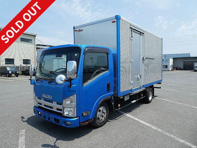 2014 Isuzu Elf 2t aluminum van, standard long, left side sliding door, interior height 215cm, ETC and back-eye camera included [Semi-medium-sized (5t only) license compatible *Old standard license OK]