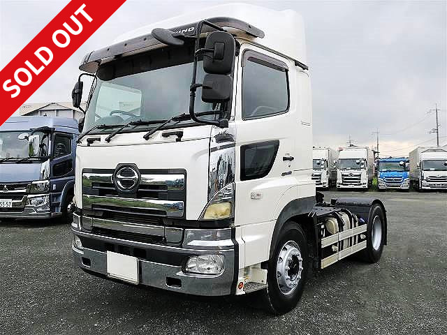 2011 Hino Profia tractor head, 5th wheel load 11.5t, 410 horsepower, high roof, retarder, aluminum wheels installed * Actual mileage on meter: approx. 512,000km / Vehicle inspection valid until March 2022 *