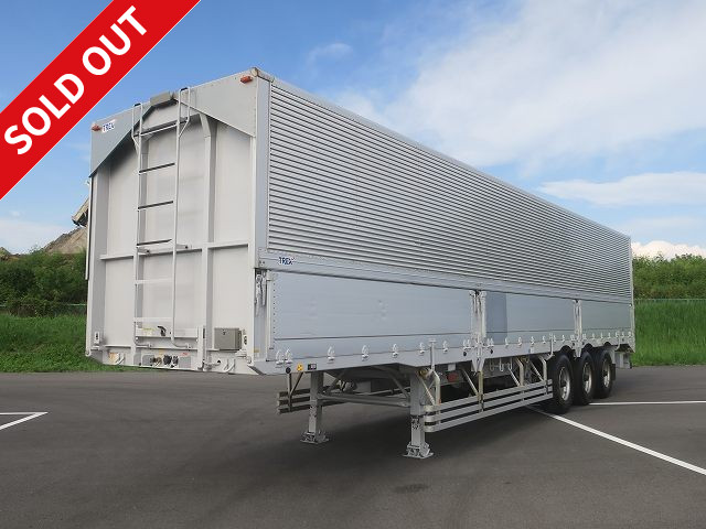 2015 model Nippon Trex 3-axle wing trailer, maximum load 27.2t, lift axle, 4-row jolder, super single tire, vehicle inspection valid until October 2021,