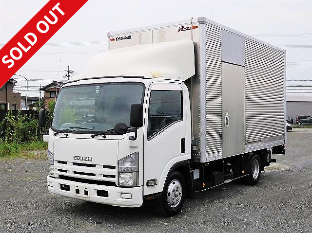 2008 Isuzu Elf 2t Aluminum Van Wide Long with Combination Gate, Interior Height 235cm, Left Side Sliding Door Smoother [Semi-medium license compatible *Excluding 5t Limited] *Vehicle inspection valid until March 2012*