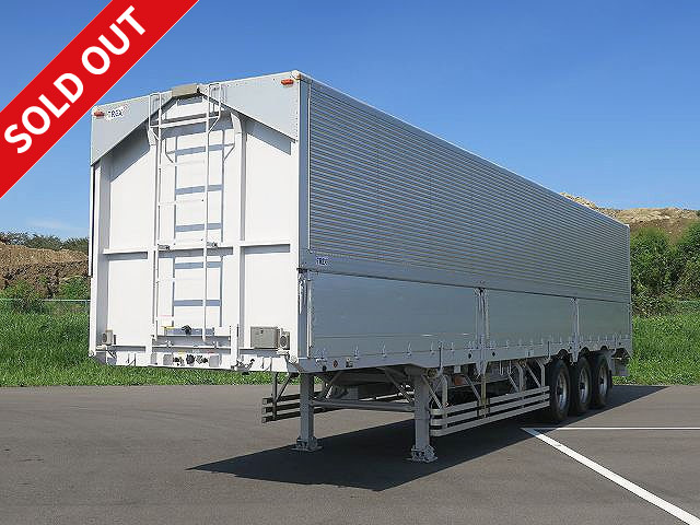 2014 model Nippon Trex 3-axle wing trailer, maximum load 23.1t, lift axle, 4-row jolder, super single tire ★Inspection valid until December 2021★